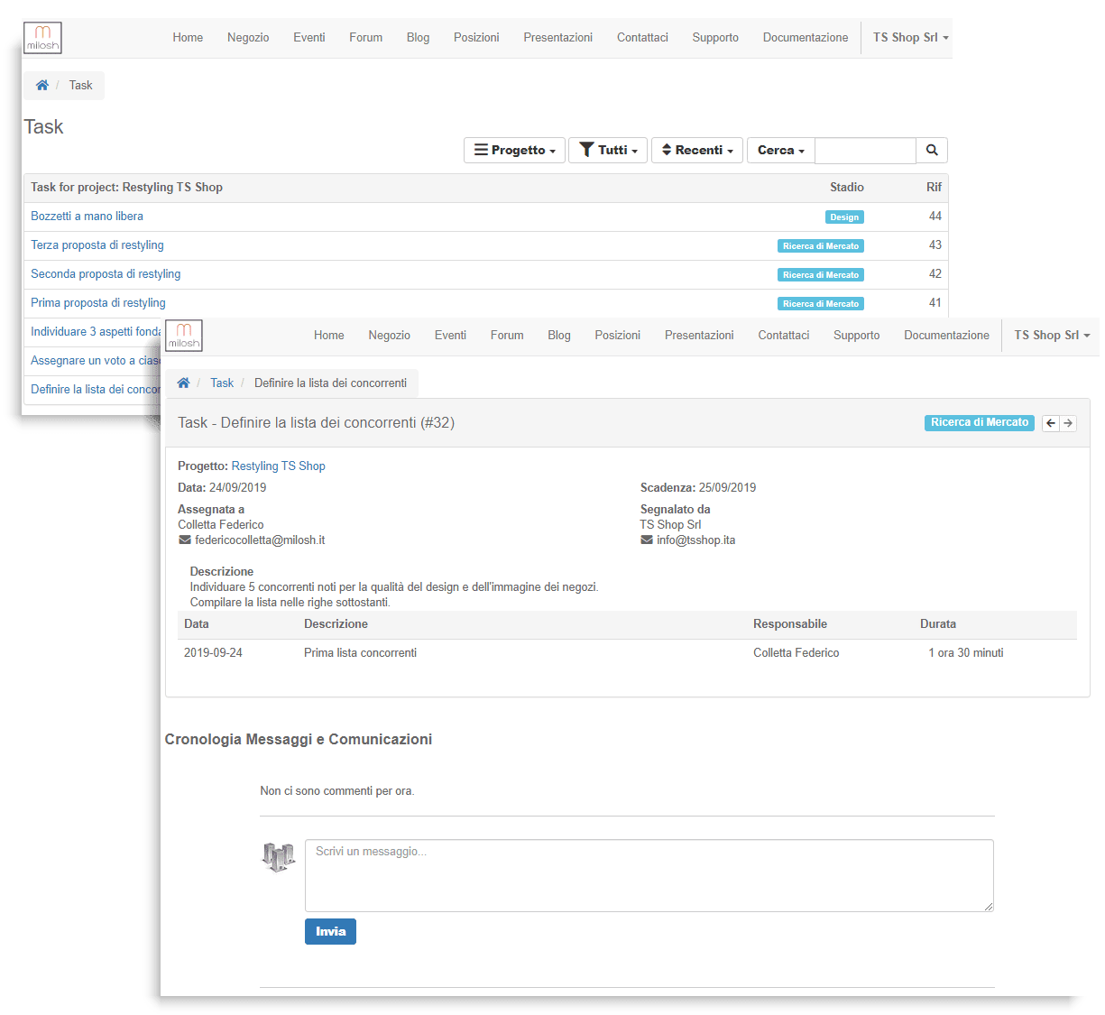 Activity history