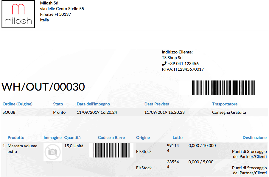 Barcodes management