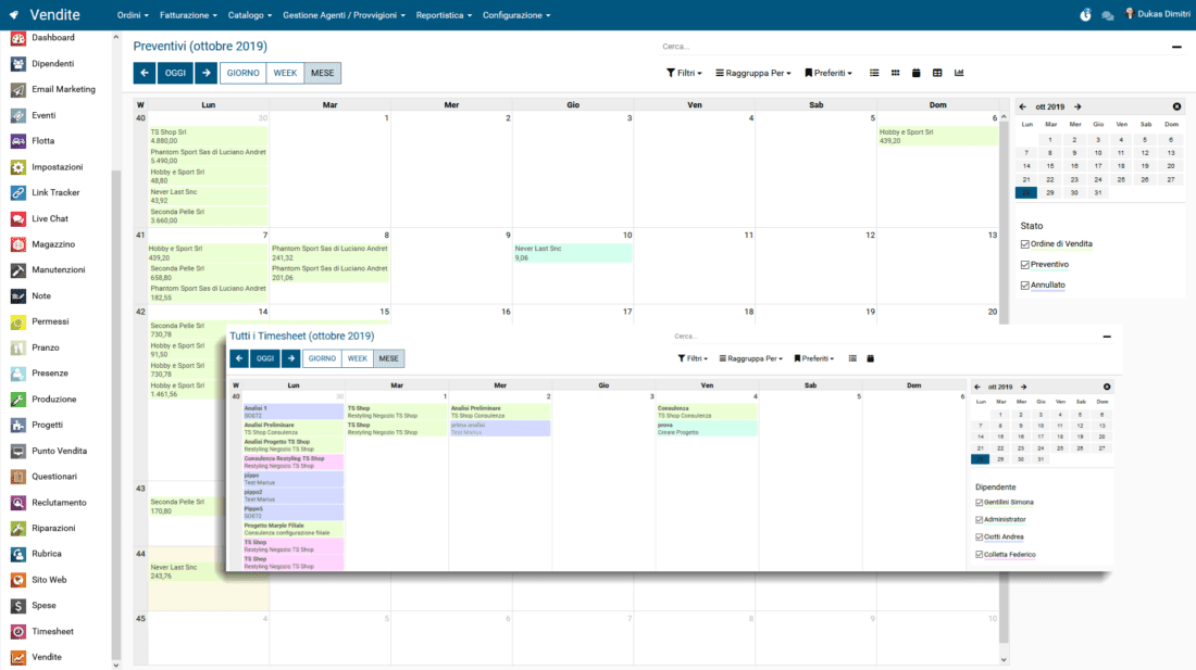 Strumento per la gestione del calendario